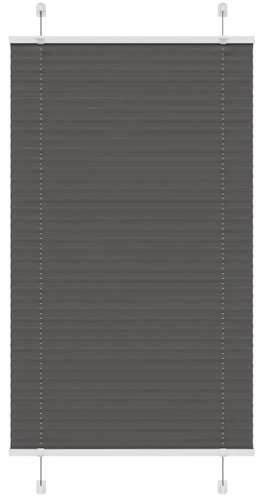 vidaXL Πλισέ περσίδα Μαύρο 70x150 cm Πλάτος υφάσματος 69,4 cm