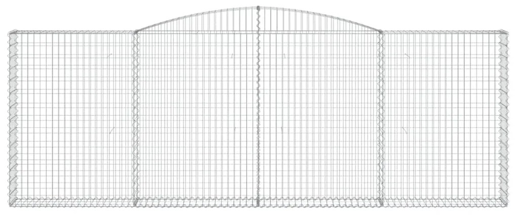 vidaXL Συρματοκιβώτια Τοξωτά 9 τεμ. 400x30x140/160 εκ. Γαλβαν. Ατσάλι