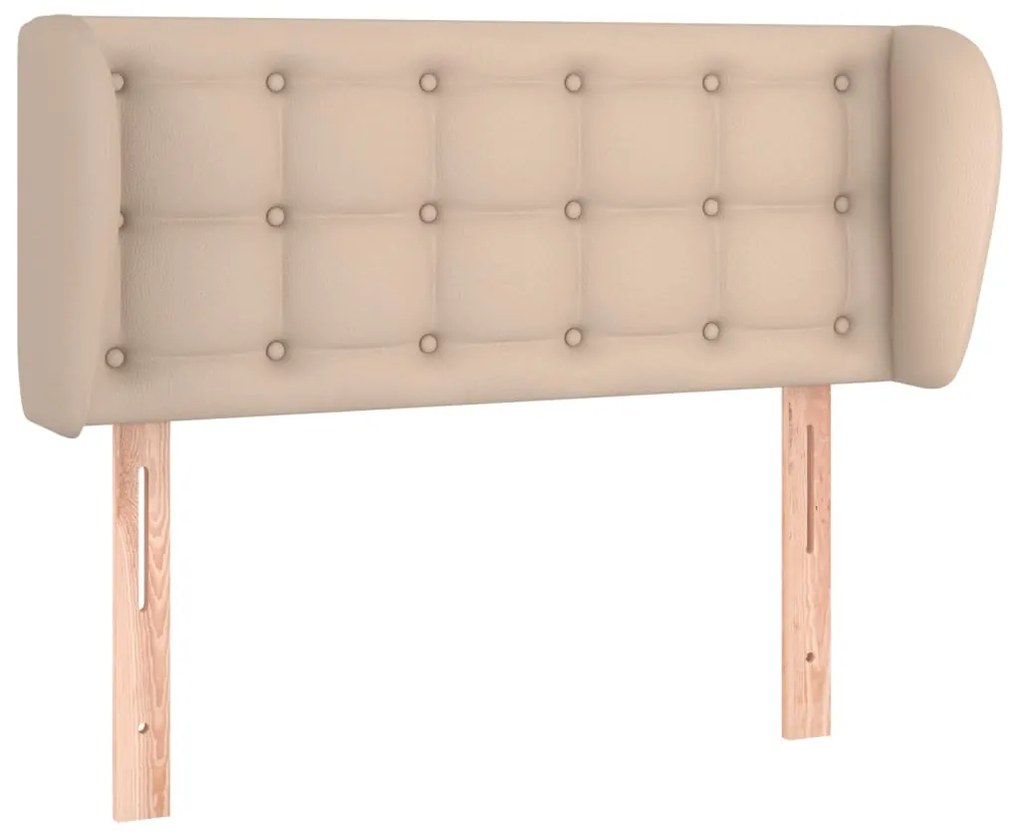 vidaXL Κεφαλάρι με Πτερύγια Καπουτσίνο 93x23x78/88 εκ. Συνθετικό Δέρμα