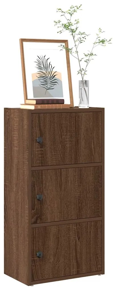 vidaXL Βιβλιοθήκη Καφέ Δρυς 40x24x77 εκ. από Επεξεργασμένο Ξύλο