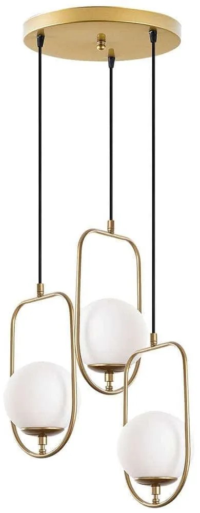 Φωτιστικό Οροφής Skew 942FLG1663 55x55x185cm 3xE14 40W Gold Opviq