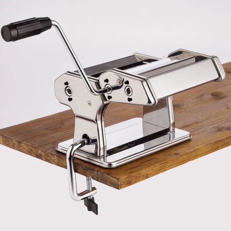 Ηλεκτρική μηχανή ζυμαρικών Ariete PASTAMATIC 1593/00, 90W, 2 ταχύτητες + παλμός, 9 επίπεδα πάχους, 5 σχήματα, Inox