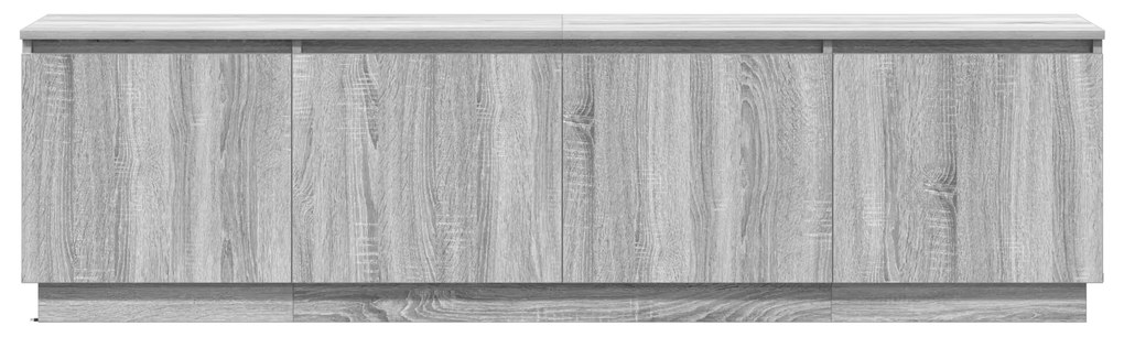 vidaXL Ντουλάπι ΤV με LED Γκρι Σονόμα 180x38x49 cm Επεξεργασμένο Ξύλο