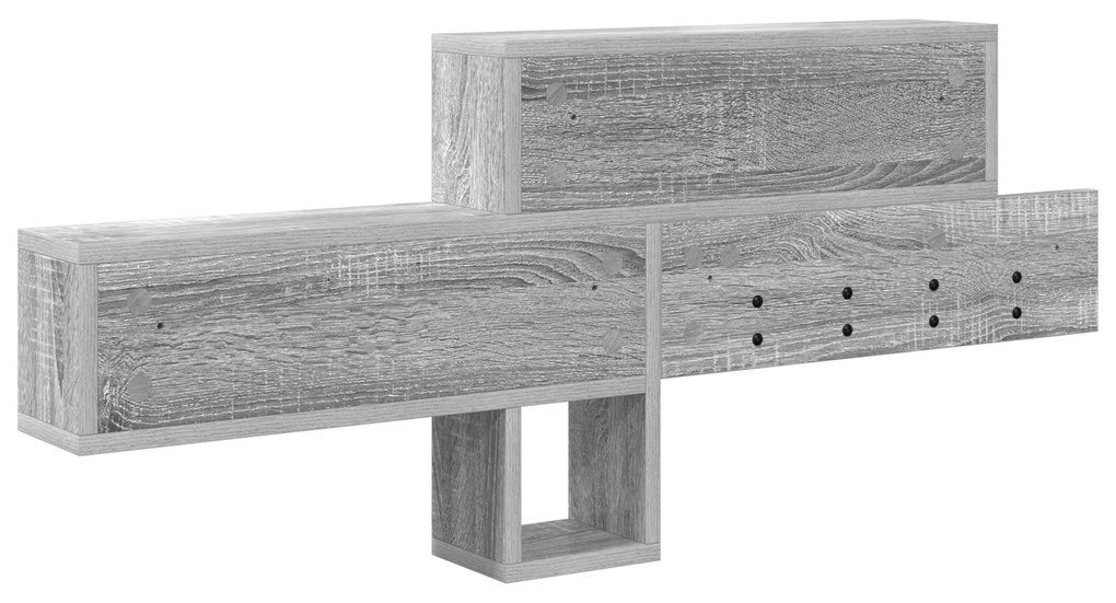 vidaXL Τοίχου Κρεμάστρα με ράφι Γκρι sonoma 100 x 12 x 43.5 εκ