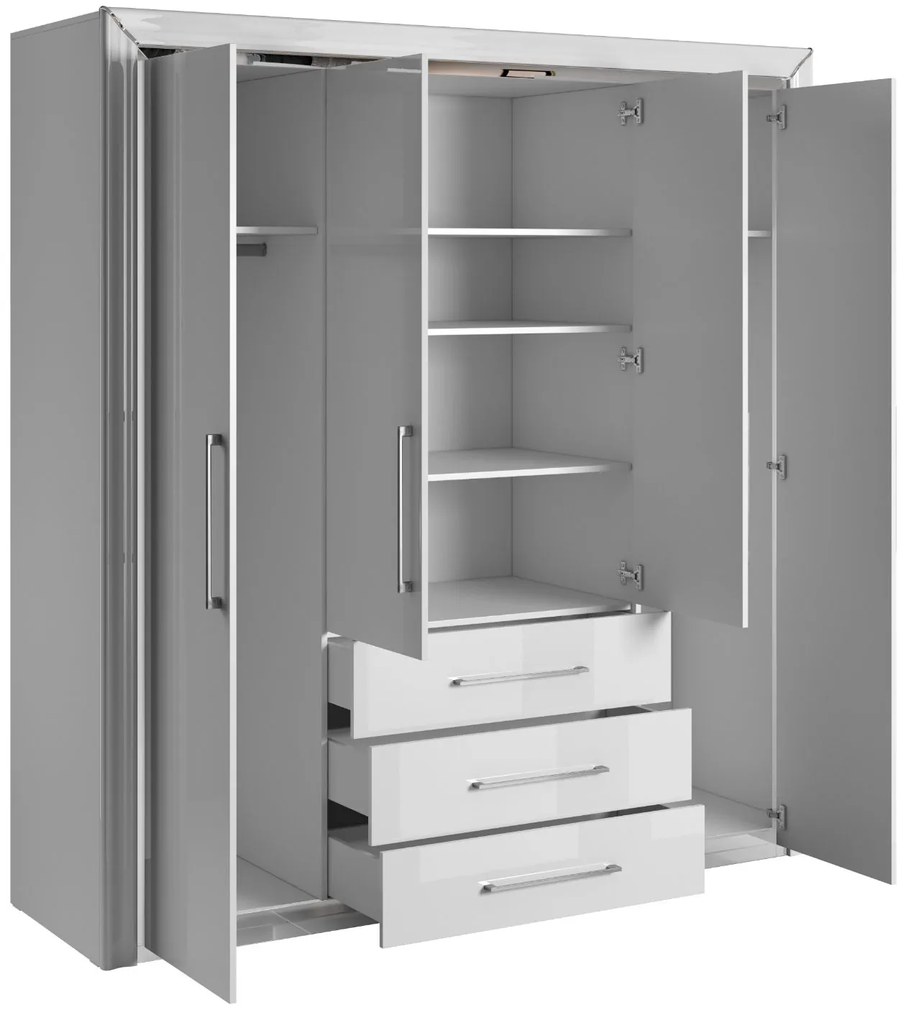 Ντουλάπα Arano τετράφυλλη-Leuko