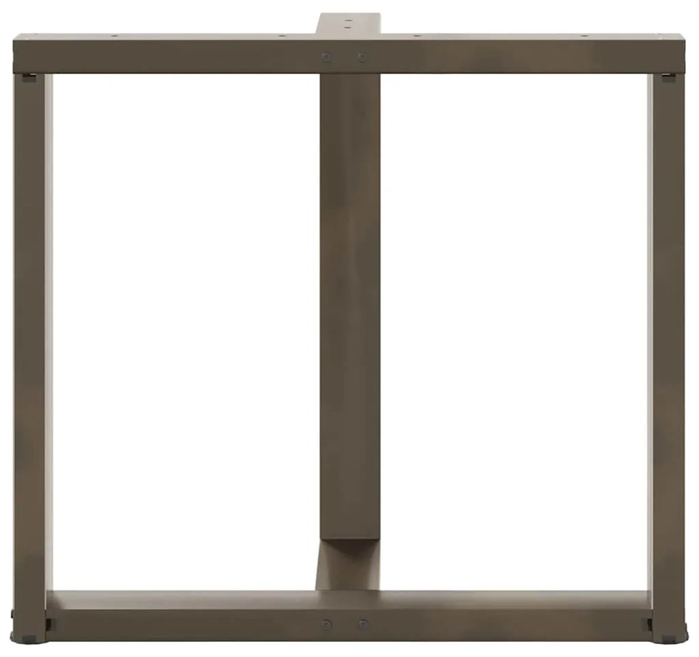 vidaXL Πόδια Τραπεζαρίας σε Σχήμα Τ, 2 τεμ. Μαύρο 70x35x(72-73) εκ. Ατσάλι