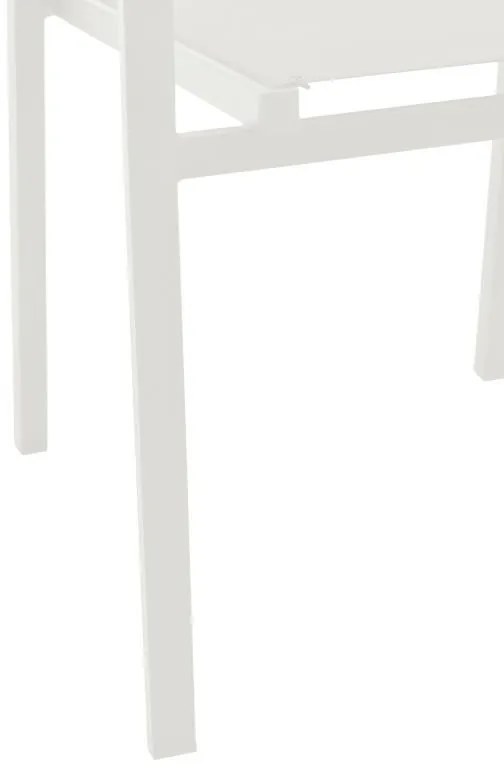 Καρέκλα - Πολυθρόνα Confidence λευκό μέταλλο και λευκό textilene 54x54x86 εκ. 54x54x86 εκ.