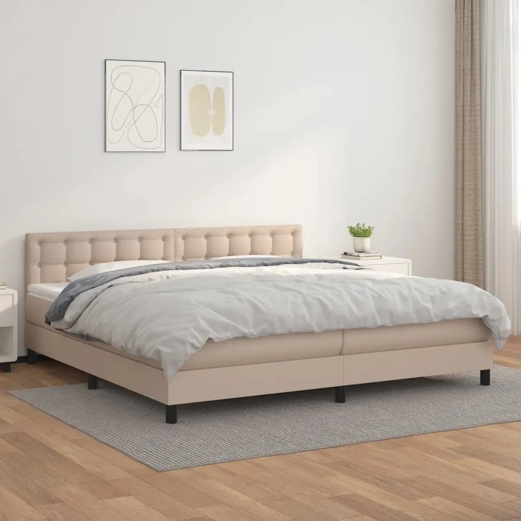 ΚΡΕΒΑΤΙ BOXSPRING ΜΕ ΣΤΡΩΜΑ ΚΑΠΟΥΤΣΙΝΟ 200X200ΕΚ.ΑΠΟ ΣΥΝΘ.ΔΕΡΜΑ 3141148