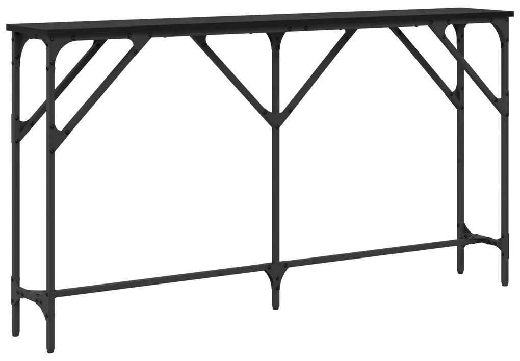 vidaXL Τραπέζι Κονσόλας Μαύρη Δρυς 140x23x75 εκ. Κατασκευασμένο Ξύλο