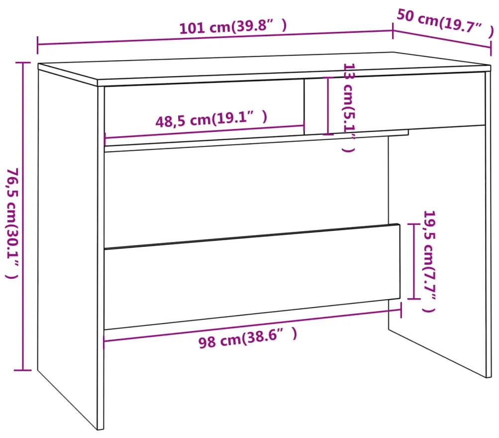 ΓΡΑΦΕΙΟ SONOMA ΔΡΥΣ 101 X 50 X 76,5 ΕΚ. ΑΠΟ ΜΟΡΙΟΣΑΝΙΔΑ 809560