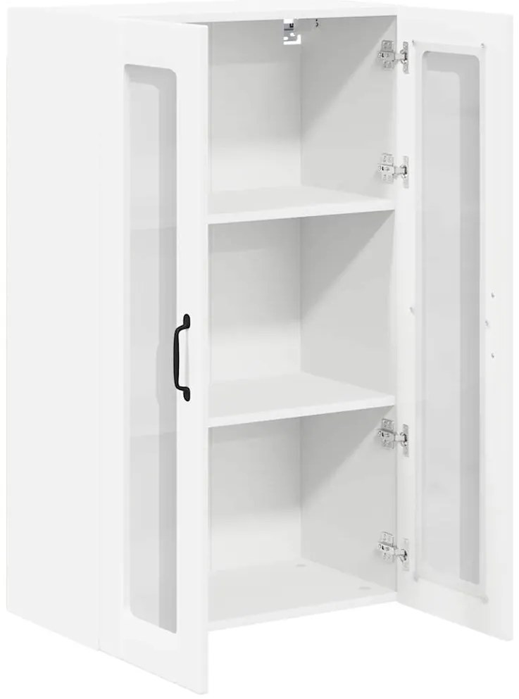 vidaXL Κρεμαστό ντουλάπι κουζίνας με ράφι Λευκό 60 x 31 x 100 εκ.