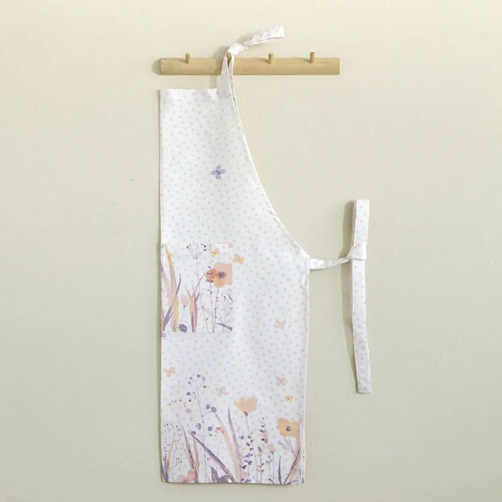 Ποδιά Κουζίνας Laurel One Size White-Pink Nima 100% Cotton