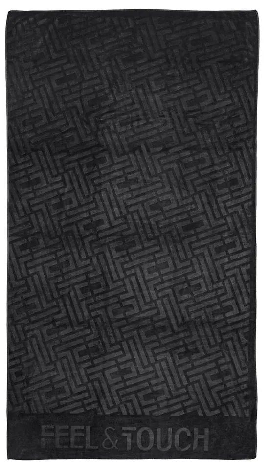 Πετσέτα Θαλάσσης (90x170) Feel &amp; Touch Icon Black