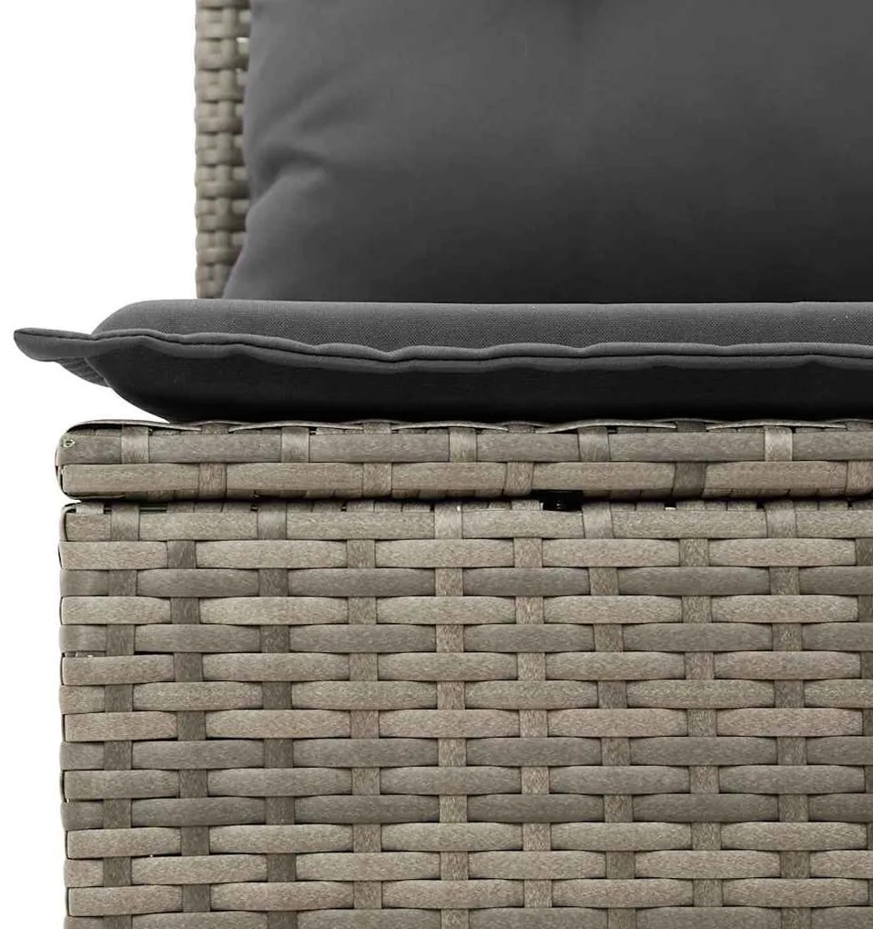 vidaXL Σετ Καναπέ Κήπου με μαξιλάρι 13 pcs Γκρι Πολυ ράταν