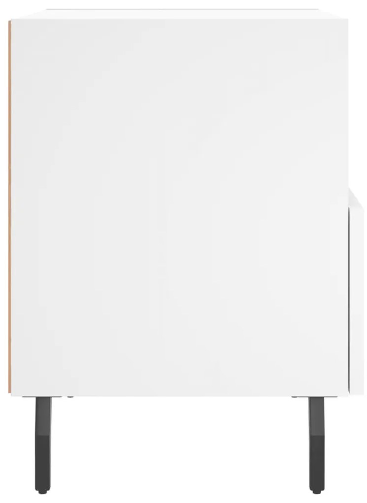 Κομοδίνα 2 τεμ. Λευκά 40 x 35 x 47,5 εκ. από Επεξεργασμένο Ξύλο - Λευκό