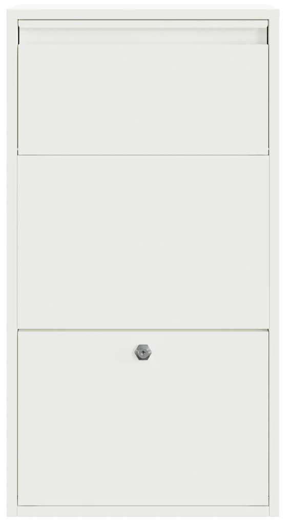 vidaXL Γραμματοκιβώτιο για Πακέτα Λευκό 44x22x82 εκ. Χάλυβας