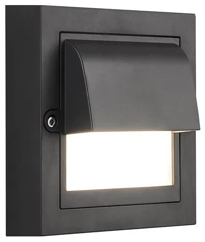 ΦΩΤΙΣΤΙΚΟ ΤΟΙΧΟΥ LED 6W  135x135x55 3CCT IP65 ΜΑΥΡΟ"SENARIO" Eurolamp 145-52125