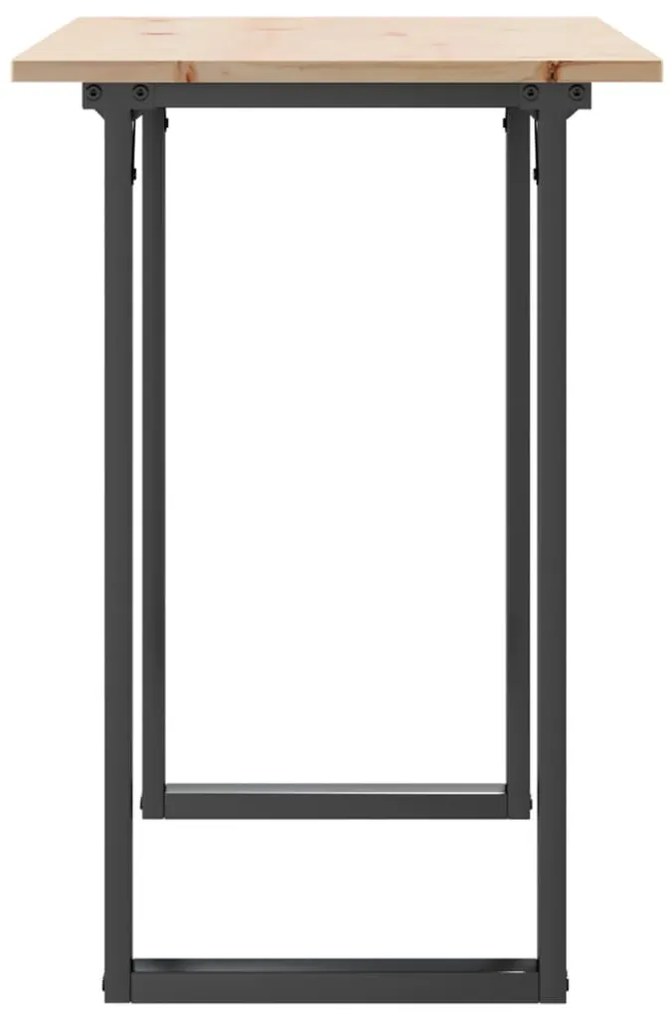 vidaXL Τραπέζι Τραπεζαρίας Πλαίσιο Ο Μασίφ Πεύκο/Ατσάλι