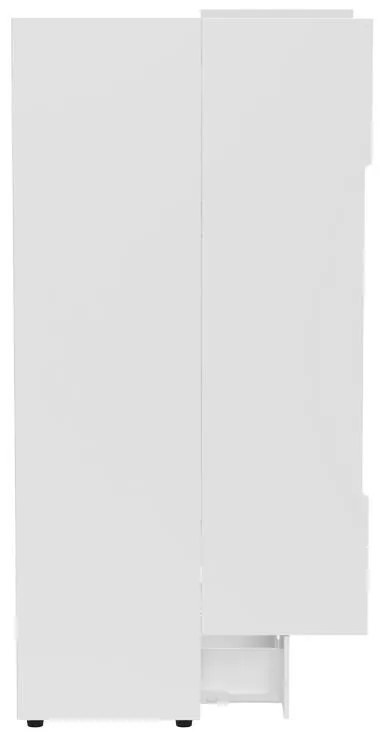 Ντουλάπα δίφυλλη Afina mdf-μελαμίνη σε λευκή glossy απόχρωση 100x57x213εκ 100x57x213 εκ.