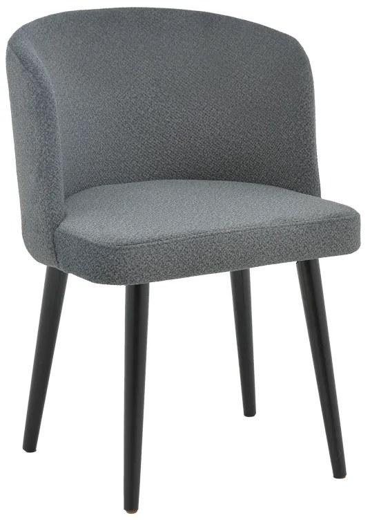 Καρέκλα Sirbet pakoworld ανθρακί μπουκλέ ύφασμα-μαύρο μέταλλο 55x45x80εκ Model: 190-000055