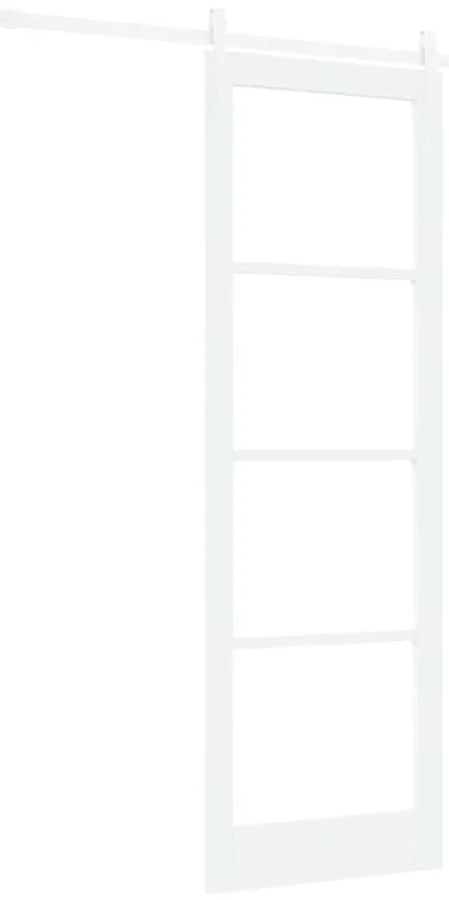 vidaXL Ολισθητή Πόρτα Χειροκίνητος Λευκό 78 x 232 cm Ξύλο και μέταλλο