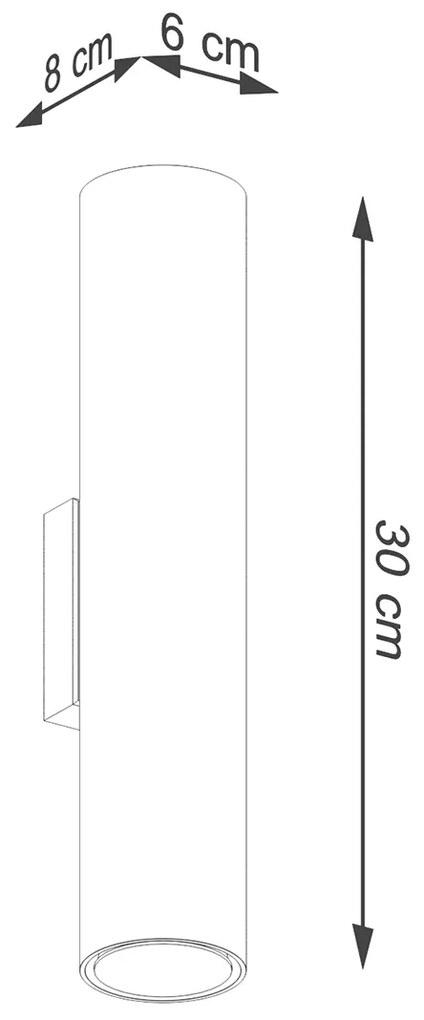 Sollux Φωτιστικό τοίχου Lagos 2,2xGU10/10w, Χρώμα χρυσό