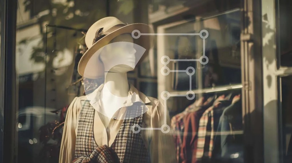 Intra Συλλεκτικό Ξύλινο Παζλ Plywood 4mm - Εμφάνιση μανεκέν στο κατάστημα μόδας Σε Ξύλινο Κουτί - Διαστάσεις Puzzle: 10x10 cm – 25 κομμάτια