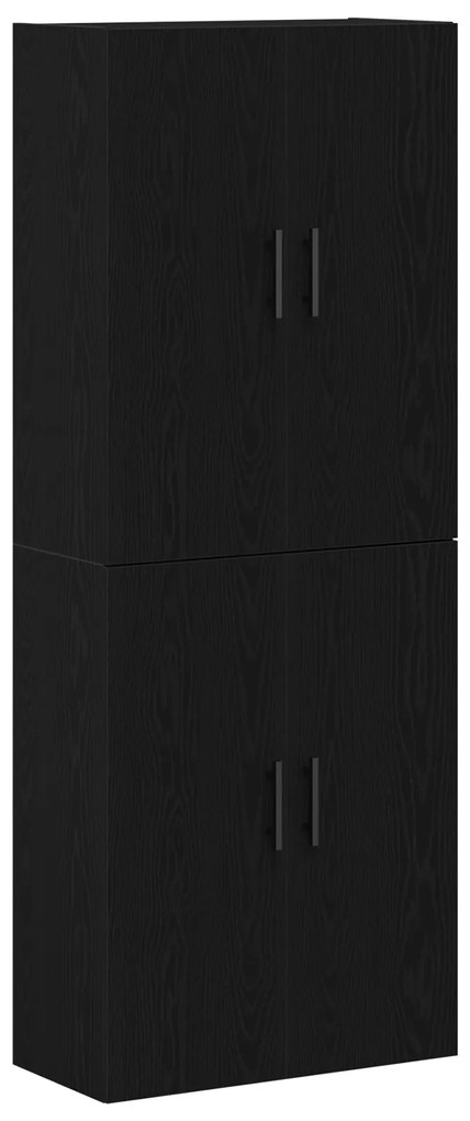 vidaXL Ντουλάπια 2 τμχ Μαύρη Δρυς 69,5x34x180 εκ από Επεξεργασμένο Ξύλο
