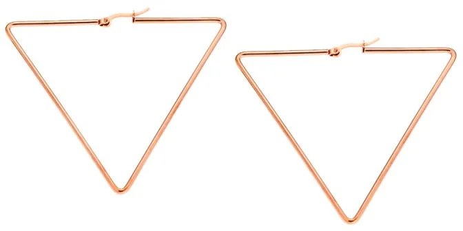 Σκουλαρίκια Senza Steel 6 cm Rose Gold Plated