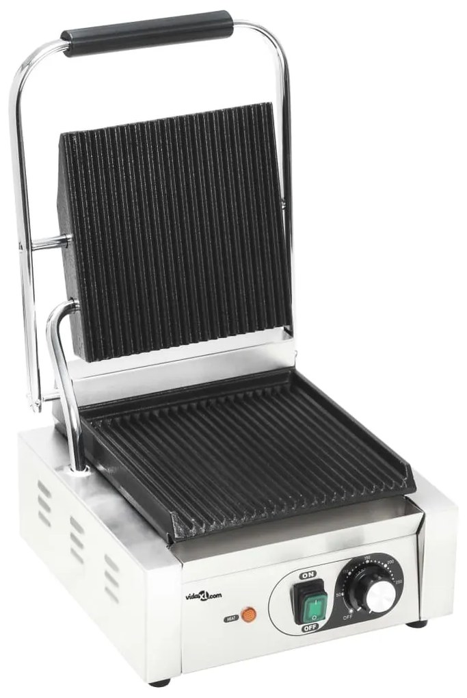 Τοστιέρα Ραβδωτή Panini 1800 W 31x30,5x20 εκ. Ανοξείδωτο Ατσάλι 50749