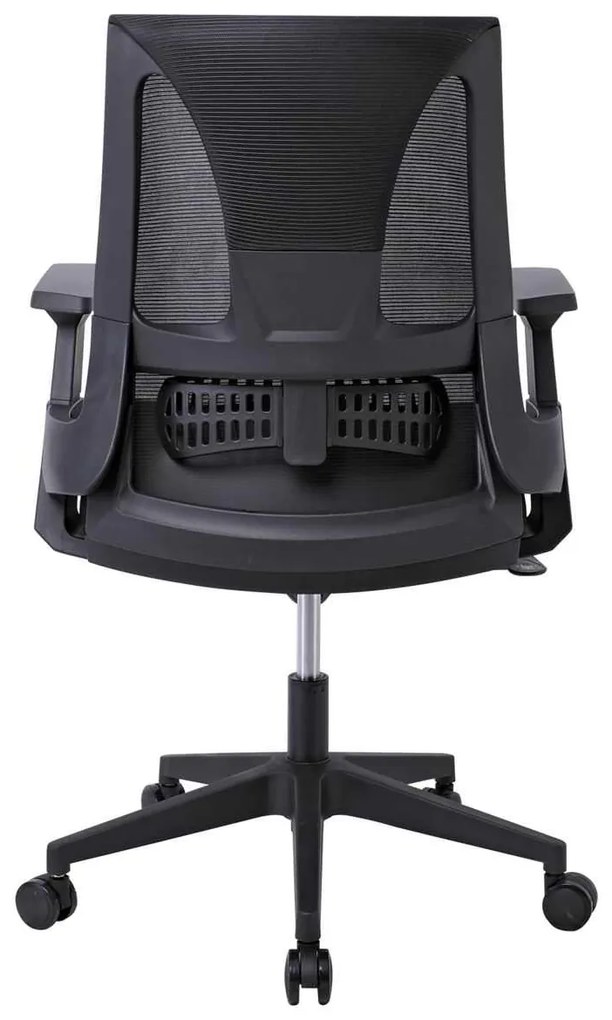 BF8760 Πολυθρόνα Γραφείου Mesh Μαύρο, Ύφασμα Μαύρο 65x62x97/107cm