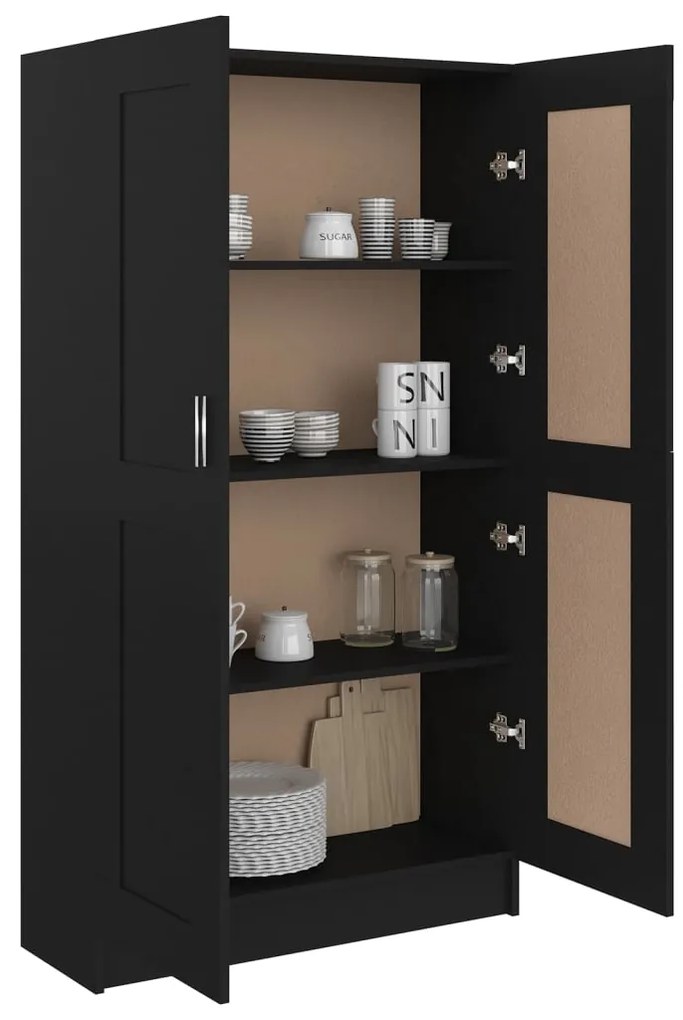 vidaXL Βιβλιοθήκη Μαύρη 82,5 x 30,5 x 150 εκ. Επεξ. Ξύλο