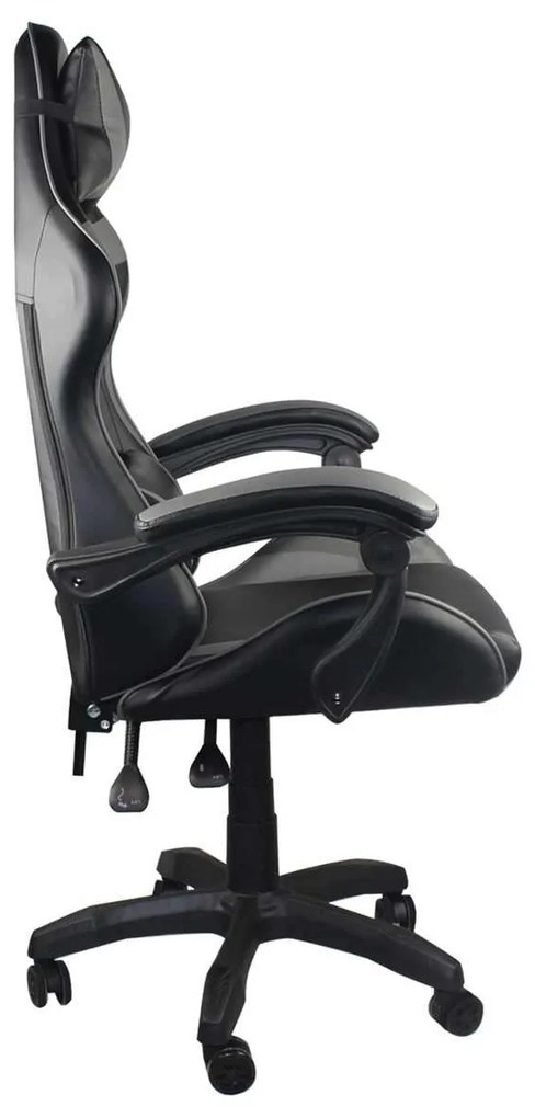Gaming Πολυθρόνα Bf7850 Pu Μαύρο/Γκρι . Διάσταση: 63x70x117/127cm