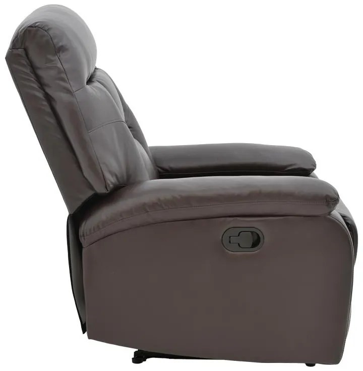 Πολυθρόνα relax Terpsi καφέ PU 80x94x100εκ 80x94x100 εκ.