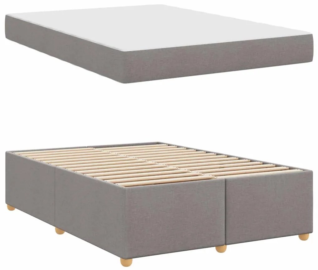 vidaXL Σκελετός Κρεβατιού Άλλο Taupe 160 x 200 cm ύφασμα