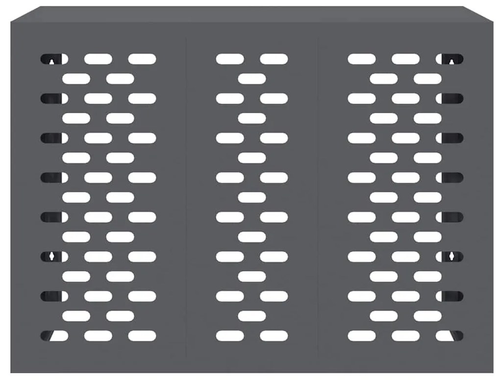 vidaXL Κάλυμμα κλιματιστικού Ανθρακί 110 x 50 x 80 cm Ατσάλι