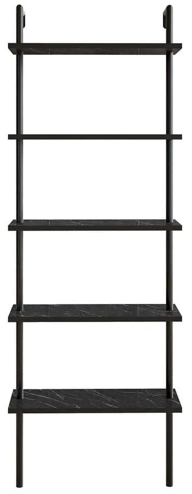 Ραφιέρα Δαπέδου Paula 541HDL1304 60x22x174cm Marble Effect Black