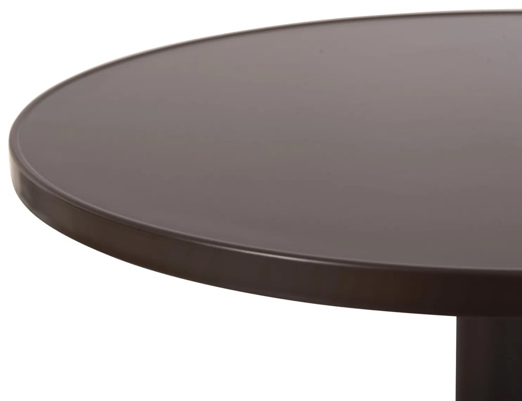 ΤΡΑΠΕΖΙ ΣΤΡΟΓΓΥΛΟ GOSS HM5974.02 ΑΛΟΥΜΙΝΙΟ ΚΑΦΕ Φ60x70Υεκ. (1 Τεμμάχια)
