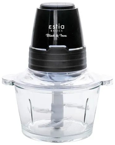 Estia Πολυκόπτης - Multi Με Γυάλινο Μπωλ 1500ml 500W Black And Inox Μαύρος 06-9922
