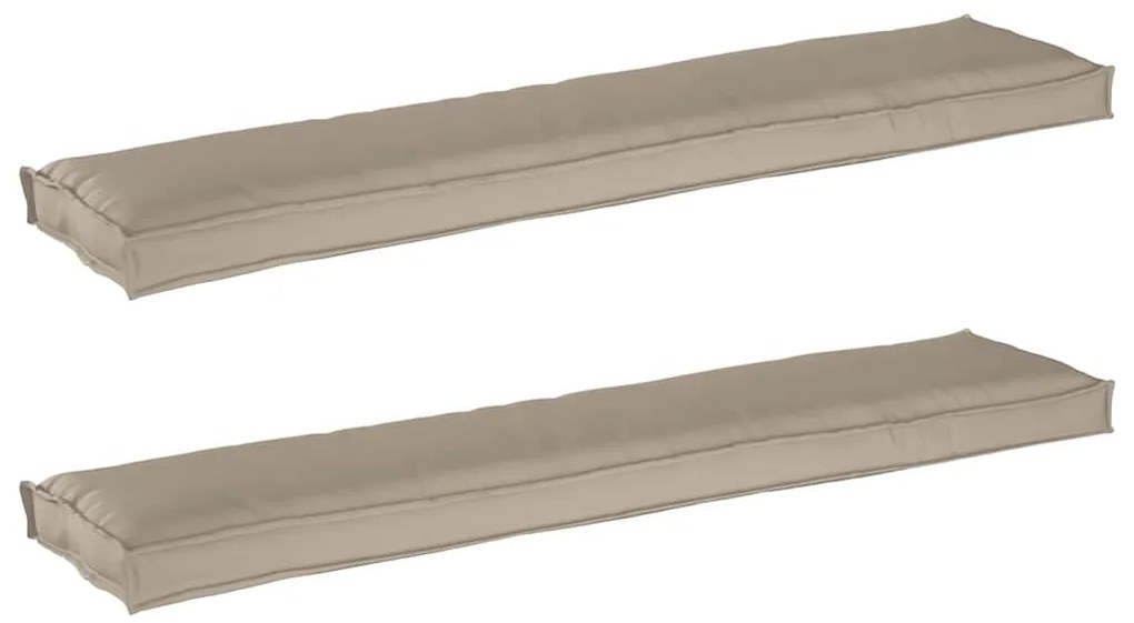vidaXL Σετ Μαξιλαριών Πάγου 2 pcs Taupe 180 x 40 x 8 εκ. Ύφασμα Oxford
