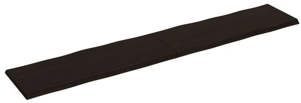 vidaXL Επιφ Τραπεζιού Αν Καφέ 220x40x(2-4)εκ.Ακατέργ. Μασίφ Ξύλο Δρυός