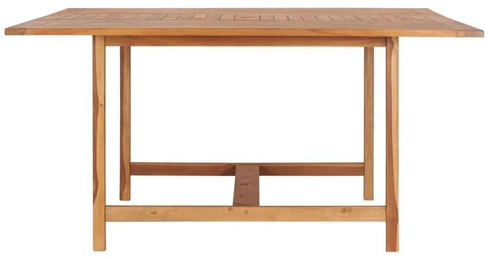 vidaXL Τραπέζι Κήπου 150 x 150 x 76 εκ. από Μασίφ Ξύλο Teak