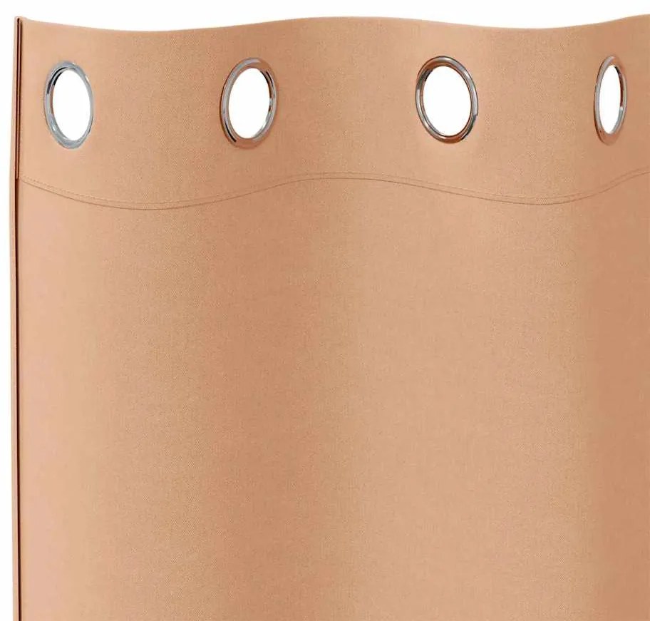 vidaXL Κουρτίνες 2 pcs Ανοιχτό καφέ 260x140εκ. Πολυεστέρας