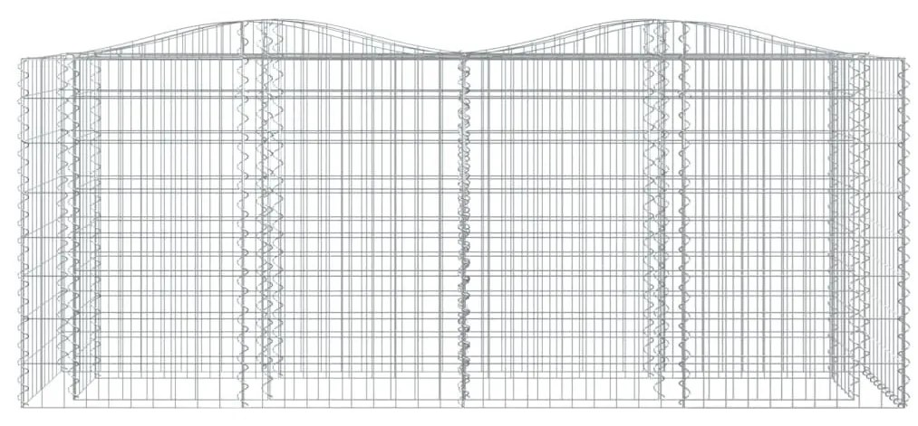 Συρματοκιβώτιο Τοξωτό 200x50x100 εκ. από Γαλβανισμένο Σίδερο - Ασήμι