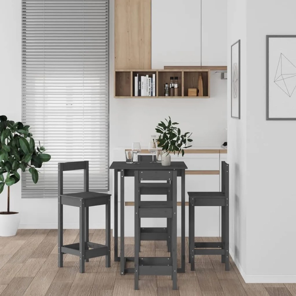 vidaXL Σετ Επίπλων Μπαρ 5 Τεμαχίων από Μασίφ Ξύλο Πεύκου