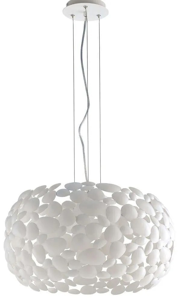 Φωτιστικό Οροφής Dioniso I-DIONISO-S48-BCO 3xE27 Φ48cm 147cm White Luce Ambiente Design Μέταλλο