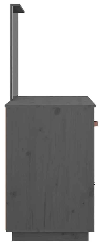 vidaXL Μπουντουάρ Γκρι 95x50x134 εκ. Μασίφ Ξύλο Πεύκου