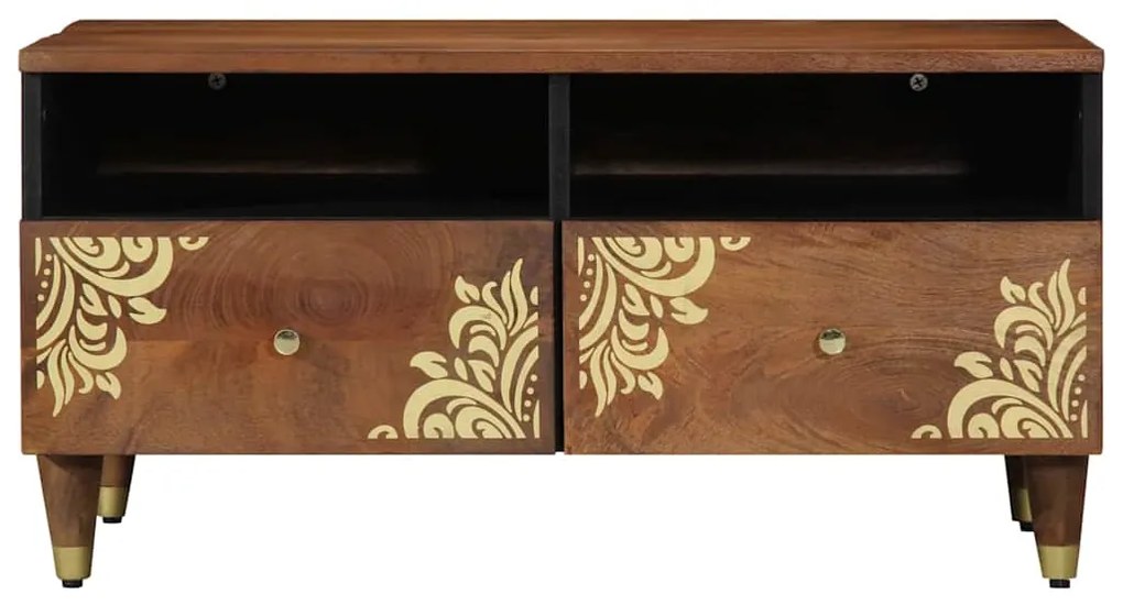 vidaXL Τραπεζάκι σαλονιού Μέλι Καφέ 80 x 54 x 40 εκ Στερεό ξύλο μάνγκο