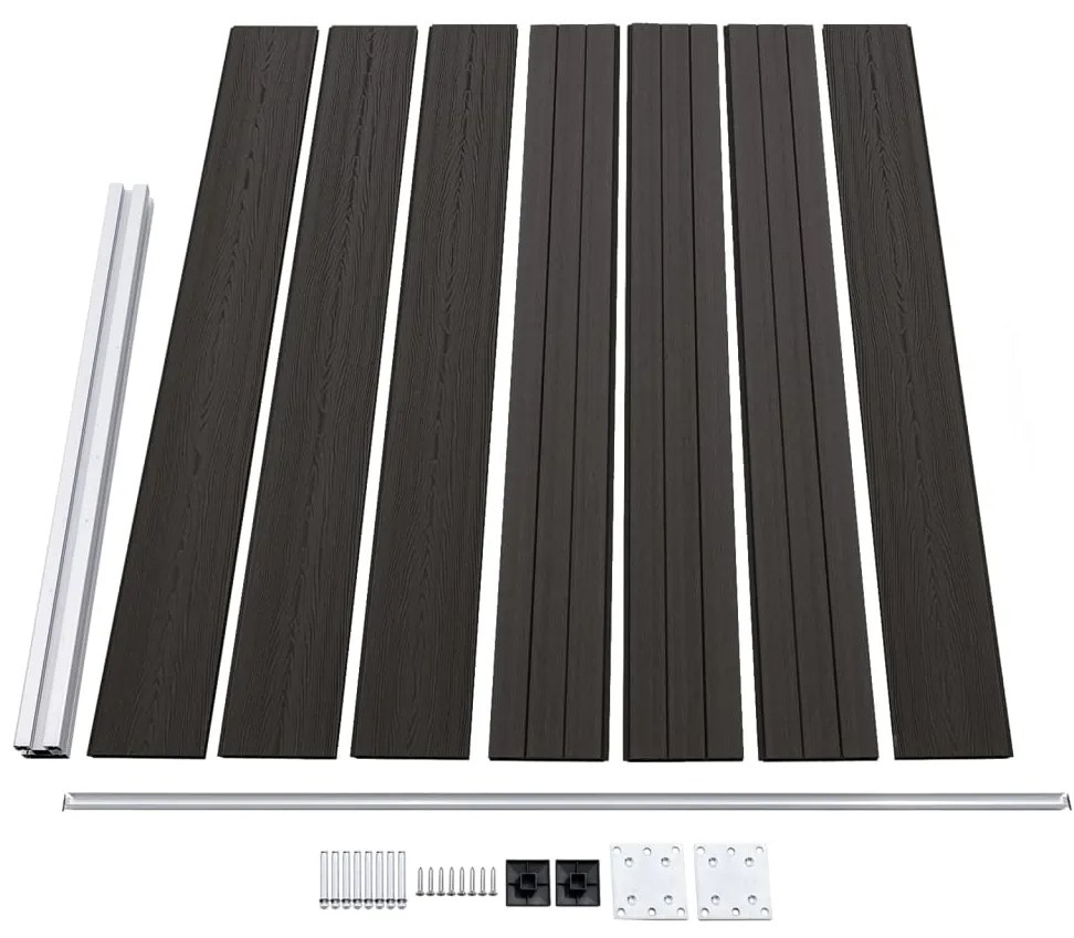 vidaXL Πάνελ Περίφραξης Γκρι 175 x 146 εκ. από WPC
