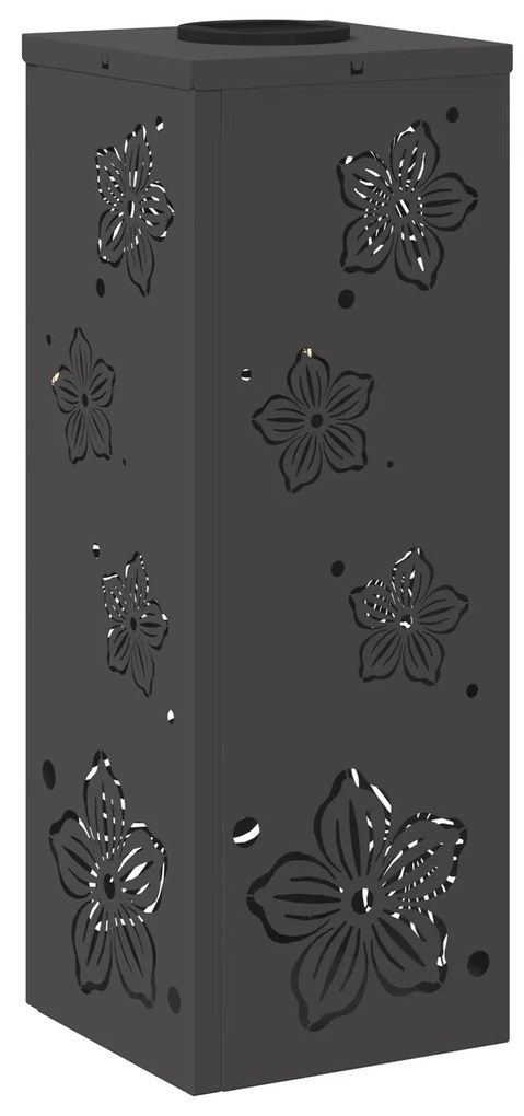 vidaXL Ηλιακό LED Φως Δρόμου 2 pcs Μαύρο Κρύο Ρολαρισμένο Χάλυβα